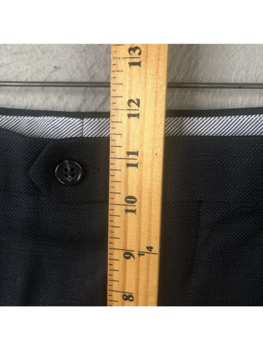 Hart Schaffner Marx Pants Mens 35 Blue Wool Performance Traveler Chicago Fit - Picture 5 of 15